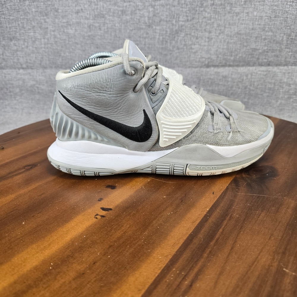 Nike Kyrie 6 Wolf Grey Black White Basketball Shoes CW4142-003 Mens 6 Womens 7.5